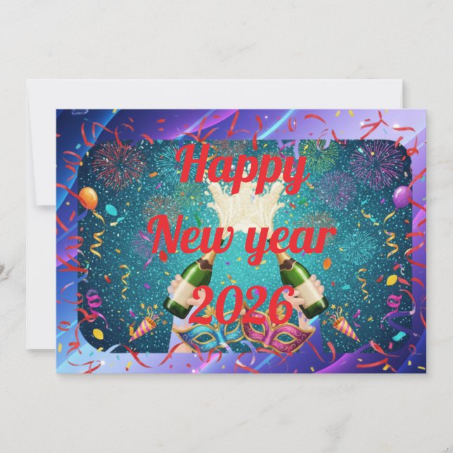 Nouvelle carte de voeux du Nouvel An  (Devant)
