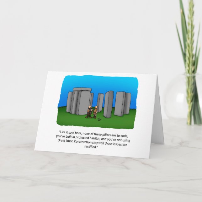 Nouvelle carte de voeux Humour de construction rés (Devant)