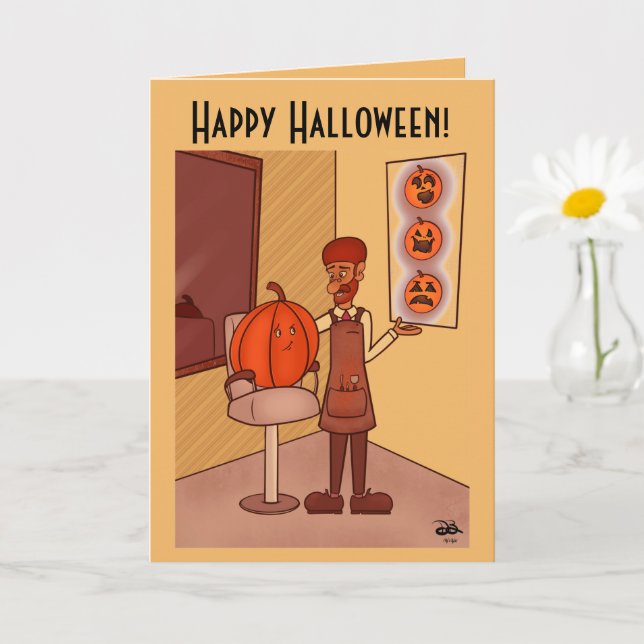 Nouvelle Carte de voeux pliée Halloween Halloween (Petite plante)
