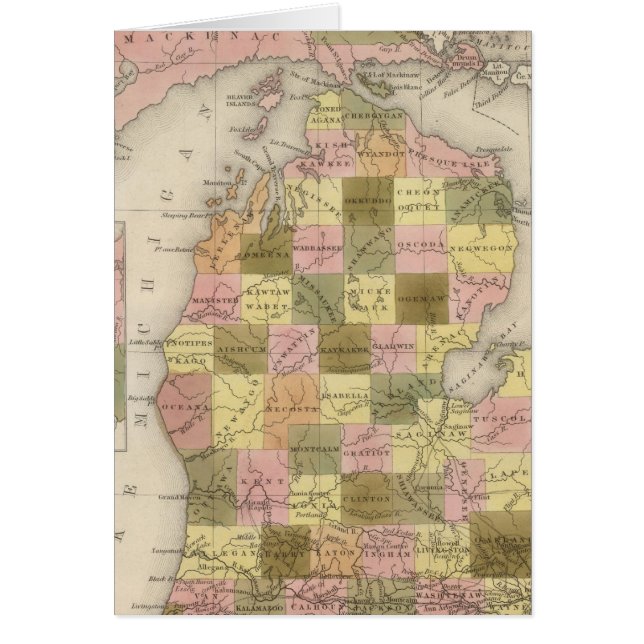 Nouvelle Carte Du Michigan (Devant)