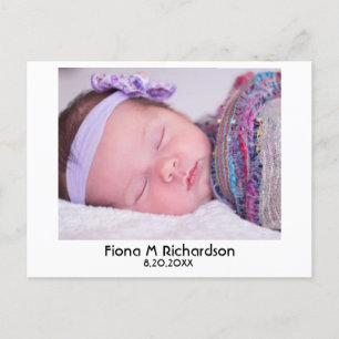 Nouvelle carte Faire-part de naissance photo minim