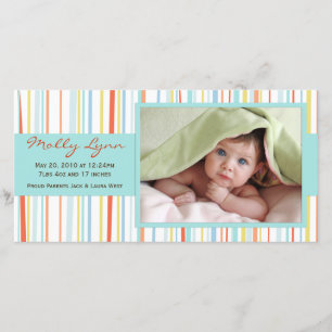 Nouvelle carte Faire-part photo bébé