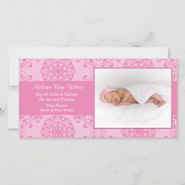 Nouvelle carte Faire-part photo bébé (Devant)