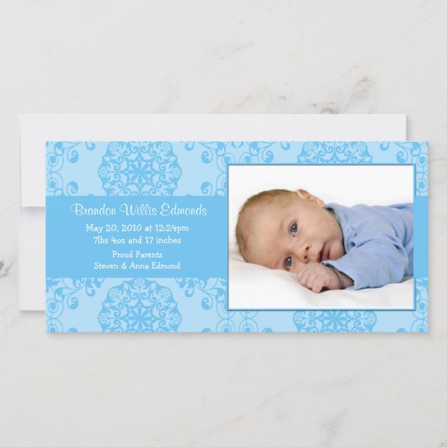 Nouvelle carte Faire-part photo bébé (Devant)