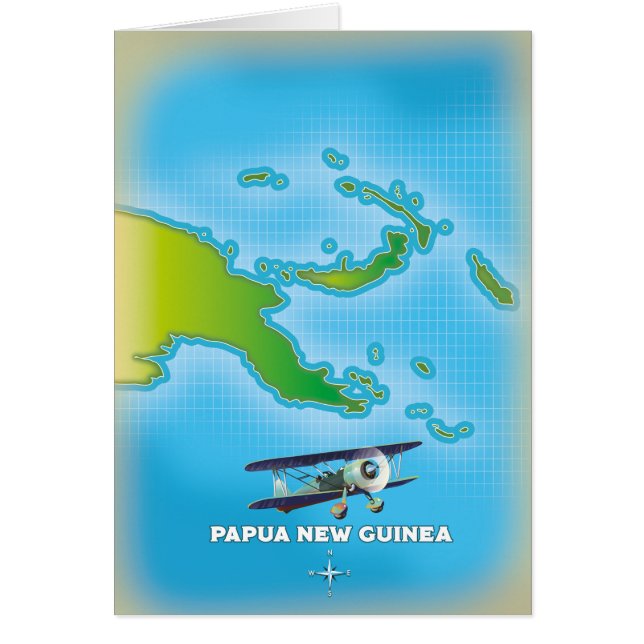 nouvelle carte papoue guinée. (Devant)