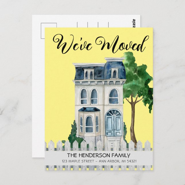 Nouvelle carte postale Faire-part de déménagement (Devant / Derrière)