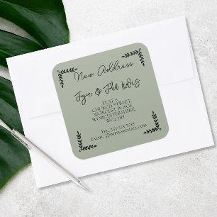 Nouvelle étiquette d'adresse Changement d'étiquett