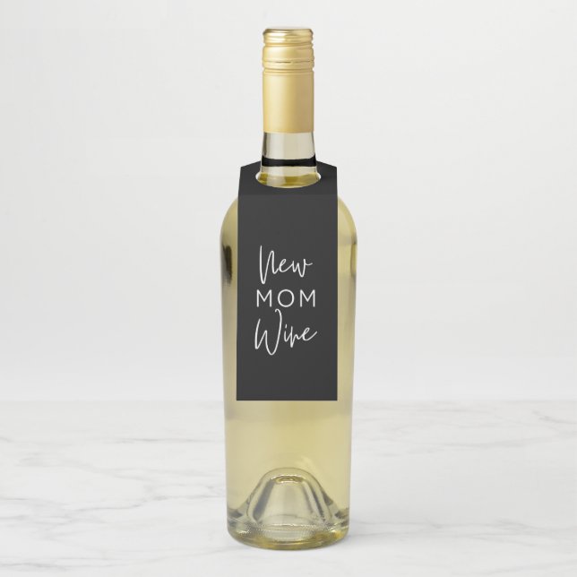 Nouvelle étiquette de vin de maman (Sur bouteille)