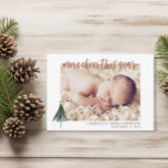Nouvelle Faire-part bébé Elegant Photo Carte de No<br><div class="desc">Partagez avec toute votre famille et vos amis que vous avez ajouté plus de joie cette année. Cette faire-part de naissance simple et élégante sera la meilleure façon d'annoncer l'arrivée de votre nouveau bébé. Customisez le texte à l'avant et à l'arrière de la carte. Personnalisez-vous avec 1 photo sur le...</div>