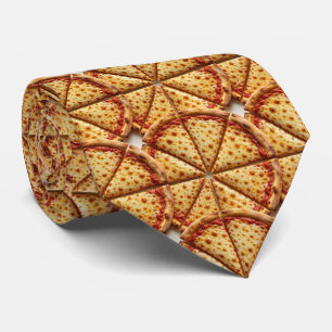 Nouvelle Fromage Pizza Motif Fast Food Cravate