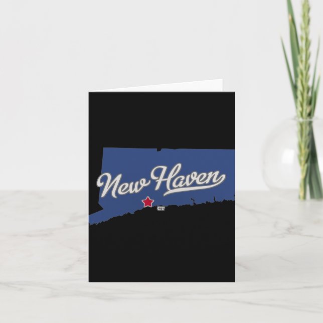 Nouvelle Haven Connecticut Ct Carte  (Devant)