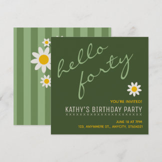 Nouvelle invitation de fête d'anniversaire | Carte