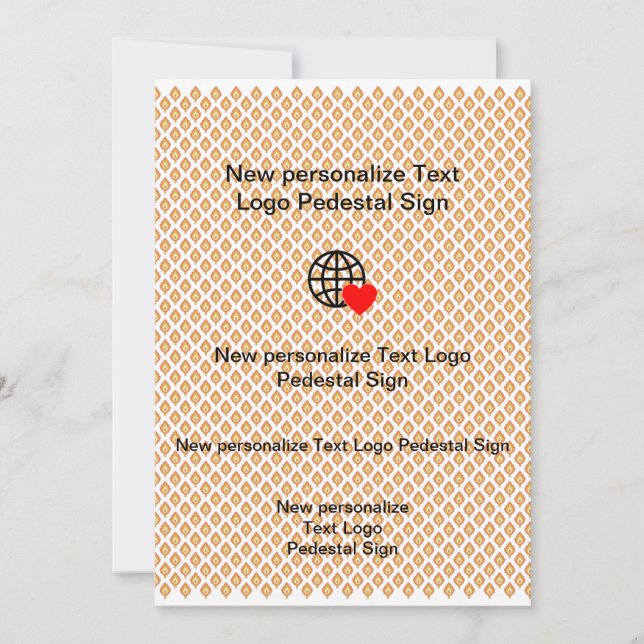 Nouvelle invitation plate personnalisez la vôtre (Devant)