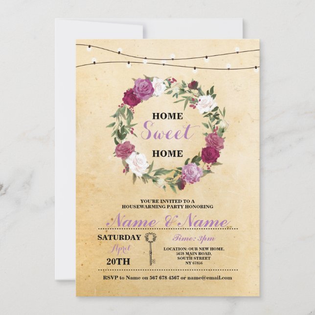 Nouvelle Invitation Rustique de Chauffage de Maiso (Devant)