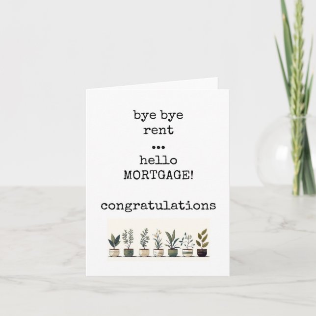 Nouvelle Maison, Amusante, Sarcastique, Carte de c (Devant)