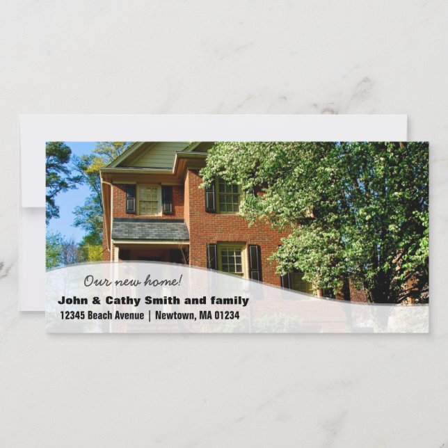 Nouvelle maison ! Changement d'adresse Cartes phot (Devant)