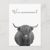 Nouvelle maison Moving Faire-part Highland Cow