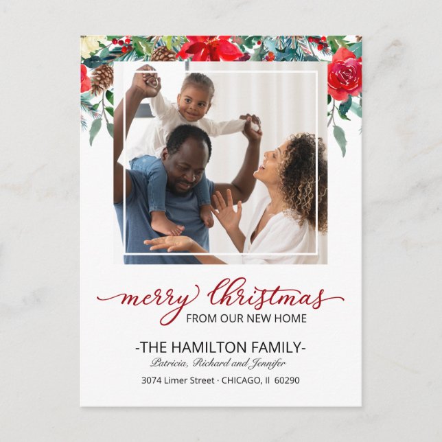 Nouvelle maison Noël Moving Faire-part Photo (Devant)