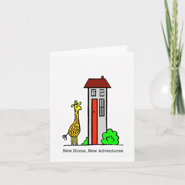Nouvelle maison, nouvelle carte de girafe (Devant)