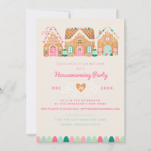 Nouvelle maison pain d'épices carte de Noël