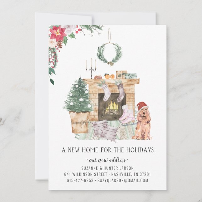 Nouvelle Maison Pour Les Vacances Faire-part En Mo (Devant)