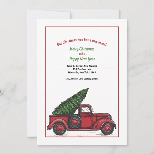Nouvelle maison pour Noël Carte de vacances (Devant)