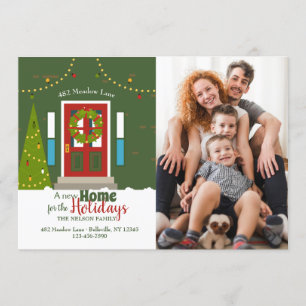 Nouvelle maison pour Noël Carte de vacances photo