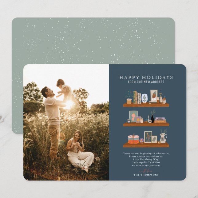 Nouvelle maison Rayons Marine Moving Faire-part Ph (Devant / Derrière)