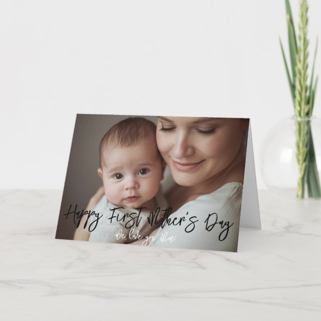 Nouvelle maman joyeuse fête des mères carte de vœu (Devant)