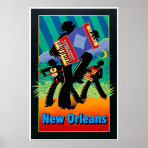 Nouvelle-Orléans, affiche Zydeco