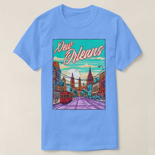 Nouvelle-Orléans Louisiane Art TShirt (Design devant)