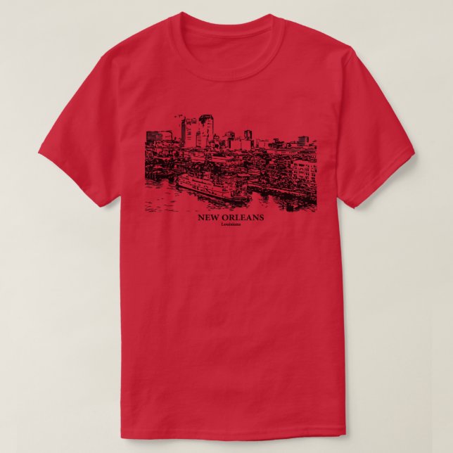 Nouvelle-Orléans Louisiane TShirt - 4 (Design devant)