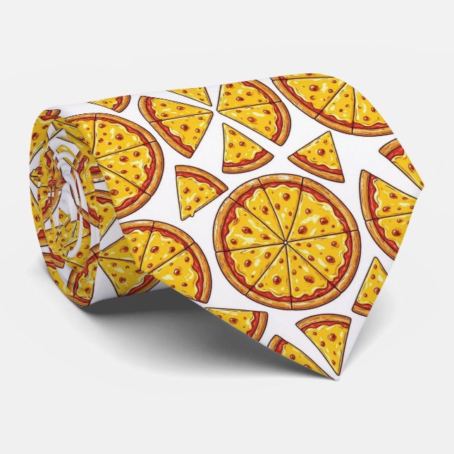 Nouvelle Pizza au Fromage | Cravate à motif de Fas (Roulé)