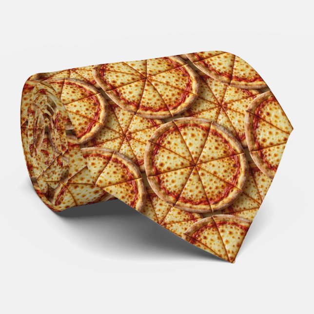 Nouvelle Pizza au Fromage | Cravate à motif Fast F (Roulé)