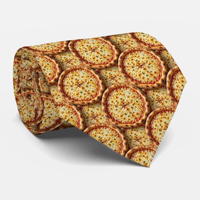 Nouvelle Pizza au Fromage | Cravate à motif Fast F (Roulé)