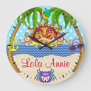 Nouvelle plage Sun Ocean Wall Horloge 4 - SRF