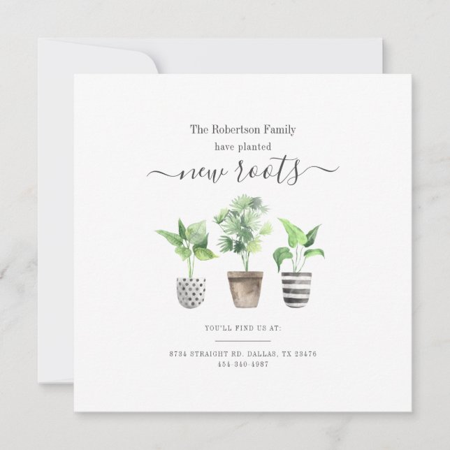 Nouvelle racine plantée Nouvelle adresse Faire-par (Devant)