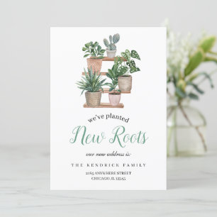 Nouvelle racine plantée Nouvelle Faire-part d'adre