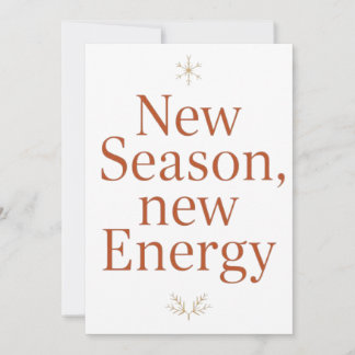 Nouvelle saison, nouvelle énergie Carte de vœux in