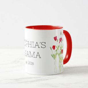 Nouvelle tasse de maman, pavots rouges