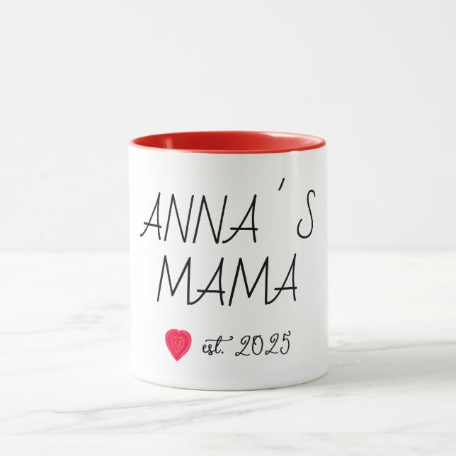 Nouvelle tasse maman, coeur rouge (Centre)