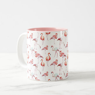 NOUVELLE tasse russe de "фламинго" de Flamant rose