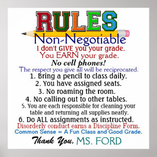 Nouvelle version Affiche de l'enseignant de l'écol