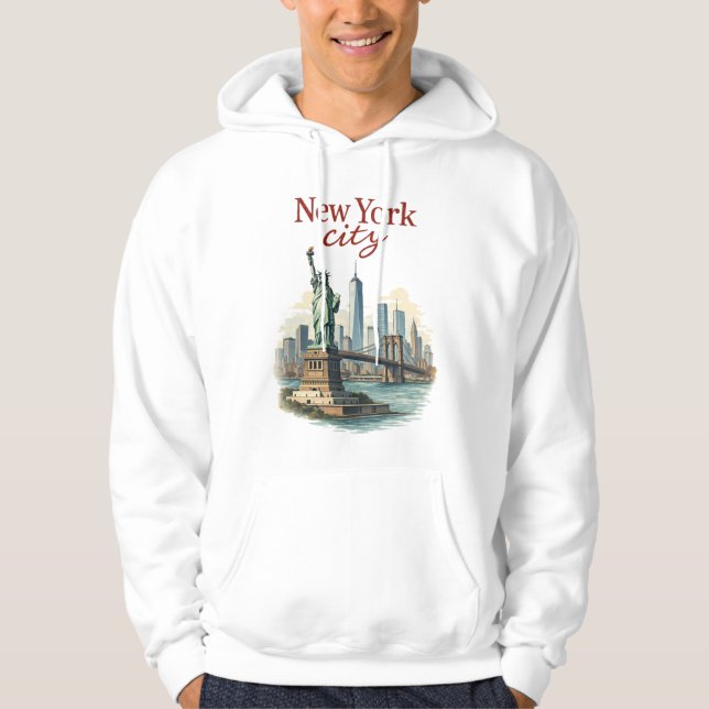 Nouvelle Ville de York – Sweat à capuche icône et  (Devant)