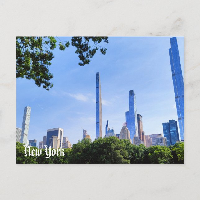Nouvelle vue de carte postale de York Central Park (Devant)