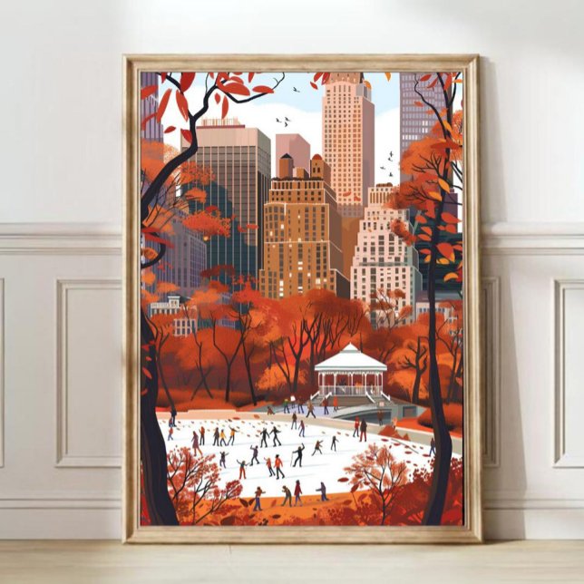 Nouvelle York Illustration Central Park Impression (Créateur téléchargé)