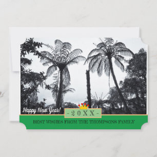 Nouvelle-Zélande Fern et Bonne année! Carte /20XX