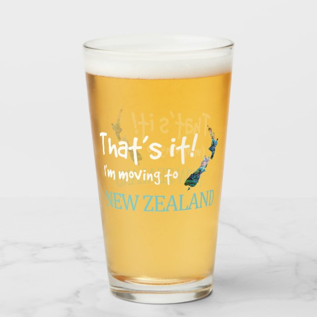 NOUVELLE ZÉLANDE KIWI PAUA verre (Devant (rempli))