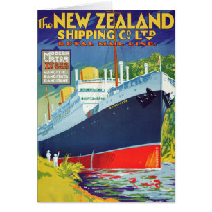 Nouvelle-Zélande Poster Vintage voyage restauré