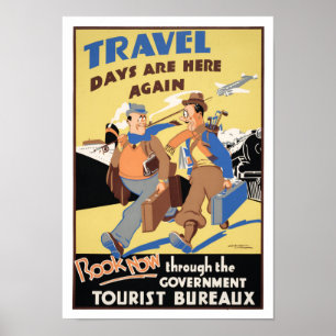 Nouvelle-Zélande Poster Vintage voyage restauré